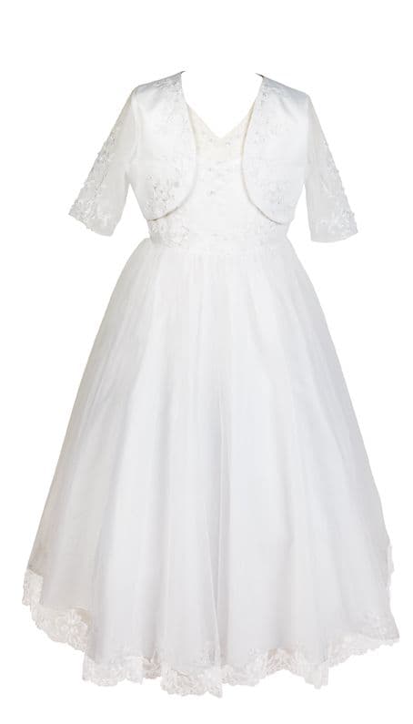 The elegant all-white Harper dress with detailing